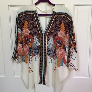 Butterfly Fall Floral Print Women's Top